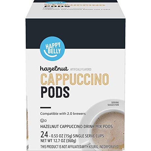 Amazon Brand - Happy Belly Cappuccino Coffee Pods Compatible Wit