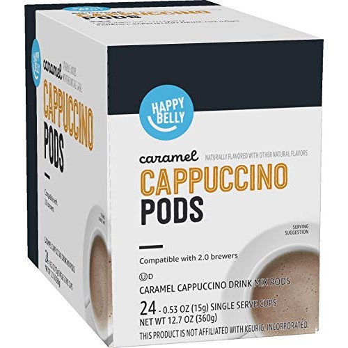 Amazon Brand - Happy Belly Cappuccino Coffee Pods Compatible Wit