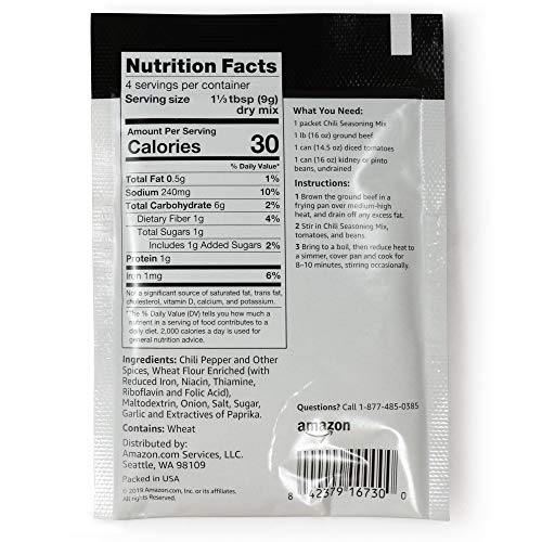 Amazon Brand - Happy Belly Chili Seasoning Mix, 1.25 Ounce