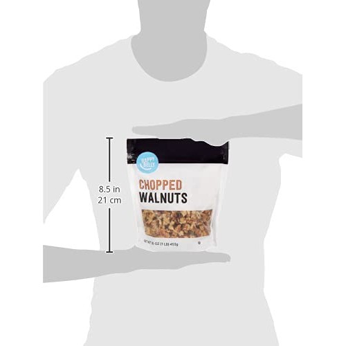 Amazon Brand - Happy Belly Chopped Walnuts, 16 Ounce