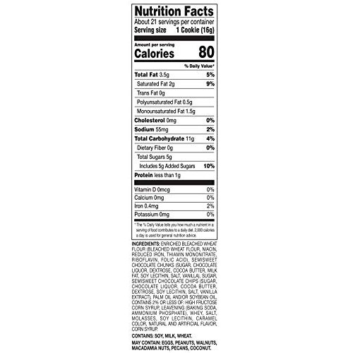 Amazon Brand - Happy Belly Chunky Chocolate Chip Cookies, 11.75 ...
