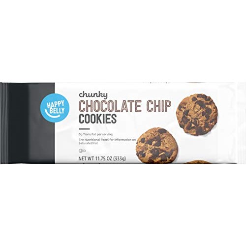 Amazon Brand - Happy Belly Chunky Chocolate Chip Cookies, 11.75 ...