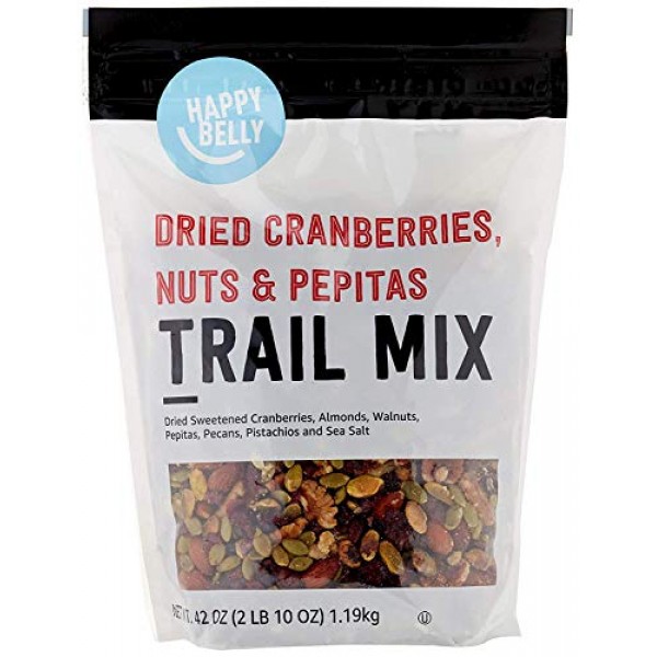 Amazon Brand - Happy Belly Dried Cranberries, Nuts & Pepitas Tra...