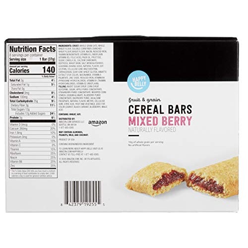 Amazon Brand - Happy Belly Fruit &Amp; Grain Cereal Bars, Strawberry
