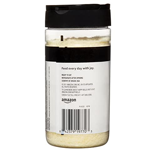 Amazon Brand - Happy Belly Grated Parmesan Cheese Shaker, 8 Oz