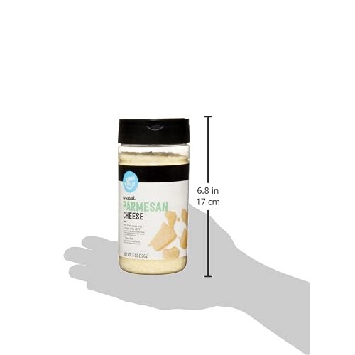 Amazon Brand - Happy Belly Grated Parmesan Cheese Shaker, 8 Oz