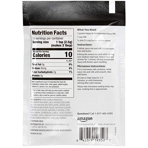 Amazon Brand - Happy Belly Hollandaise Sauce Mix, 0.9 Oz Pack O