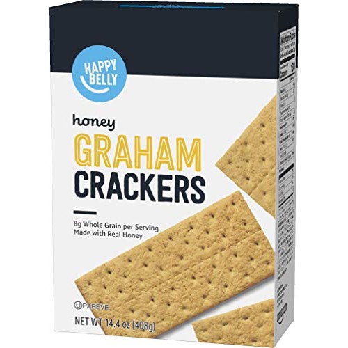 Amazon Brand - Happy Belly Honey Graham Crackers, 14.4 Ounce