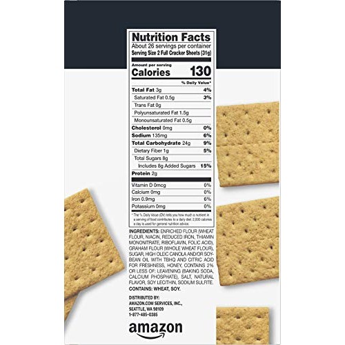 Amazon Brand - Happy Belly Honey Graham Crackers, 28.8 Ounce