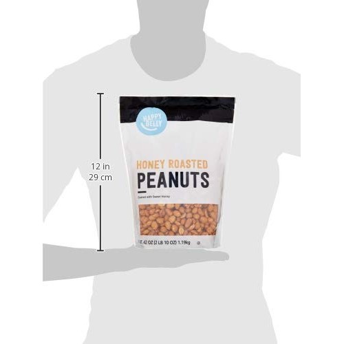 Amazon Brand - Happy Belly Honey Roasted Peanuts, 42 Ounce