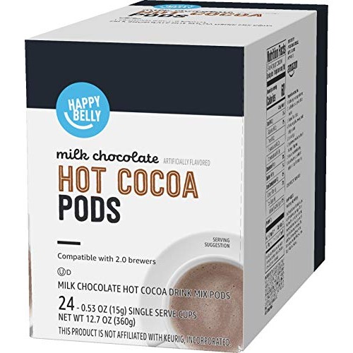 Amazon Brand - Happy Belly Hot Cocoa Pods Compatible With 2.0 K-
