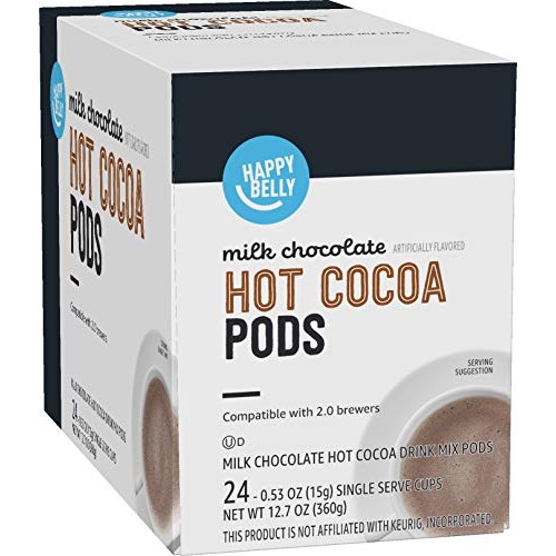 Amazon Brand - Happy Belly Hot Cocoa Pods Compatible With 2.0 K-