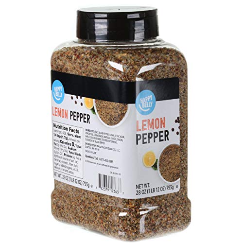 Amazon Brand - Happy Belly Lemon Pepper, 28 Oz