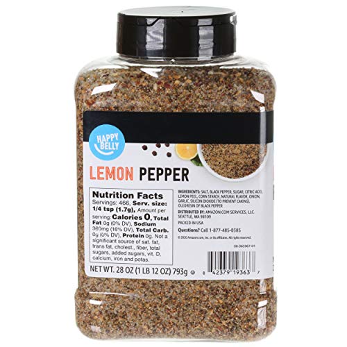 Amazon Brand - Happy Belly Lemon Pepper, 28 Oz