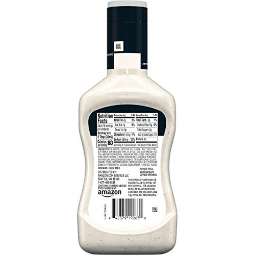 Amazon Brand - Happy Belly Light Ranch Dressing, 16 Fl Oz