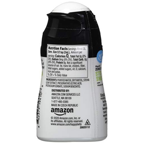 Amazon Brand - Happy Belly Liquid Zero Calorie Stevia Sweetener,