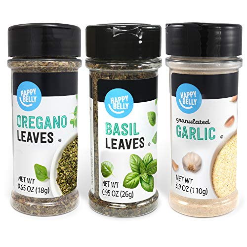 Amazon Brand - Happy Belly Mediterranean Spices Set: Oregano, Ba