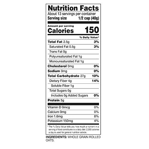 Amazon Brand - Happy Belly Old Fashioned Oats, 18 Ounce