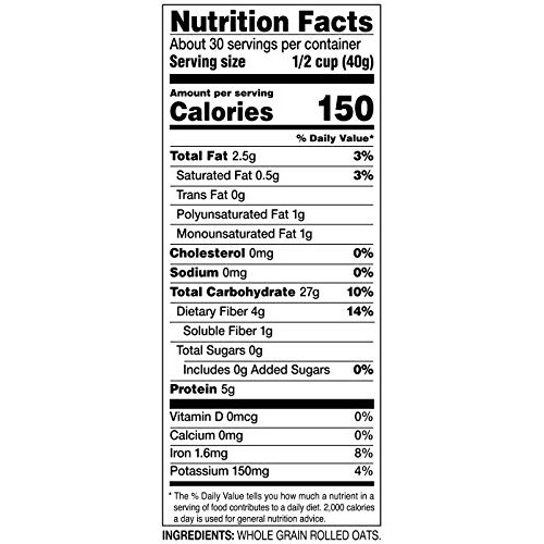 Amazon Brand - Happy Belly Old Fashioned Oats, 42 Ounce