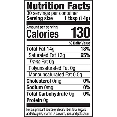 Amazon Brand - Happy Belly Organic Refined Coconut Oil, 30 Fl Oz