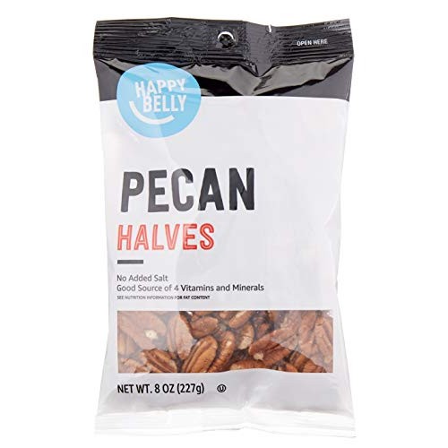 Amazon Brand - Happy Belly Pecan Halves, 8 Ounce