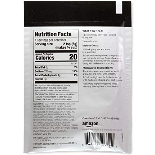 Amazon Brand - Happy Belly Pork Gravy Mix, 0.87 Oz Pack Of 12