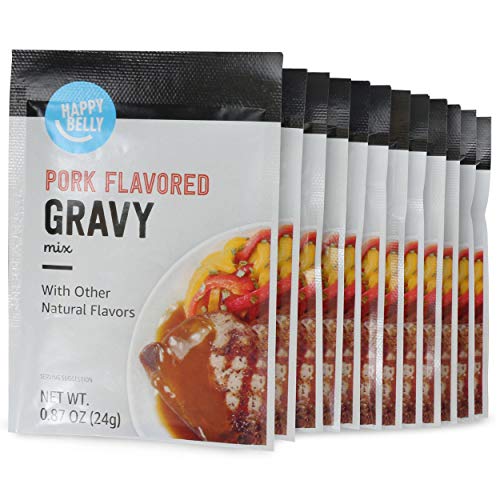 Amazon Brand - Happy Belly Pork Gravy Mix, 0.87 Oz Pack Of 12