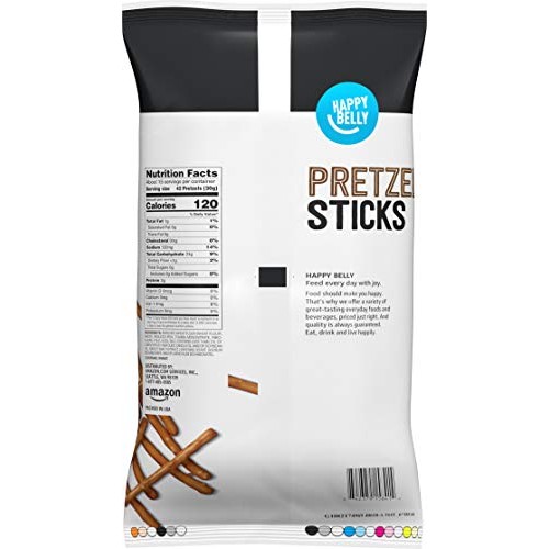 Amazon Brand - Happy Belly Pretzel Sticks, 16 Oz