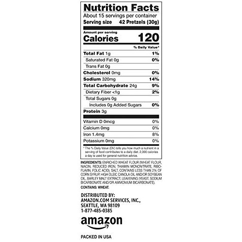 Amazon Brand - Happy Belly Pretzel Sticks, 16 Oz