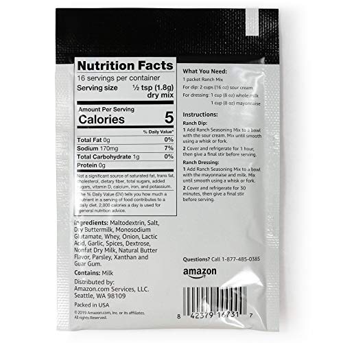 Amazon Brand - Happy Belly Ranch Dip Mix, 1 Ounce