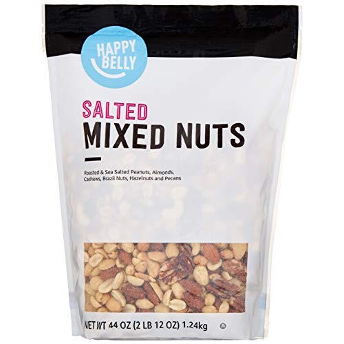Amazon Brand - Happy Belly Roasted And Salted Mixed Nuts With Pe