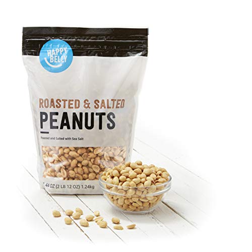 Amazon Brand - Happy Belly Roasted And Salted Peanuts, 44 Ounce