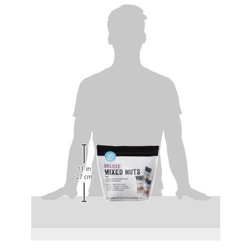 Amazon Brand - Happy Belly Roasted Salted Deluxe Mixed Nuts, 2 O