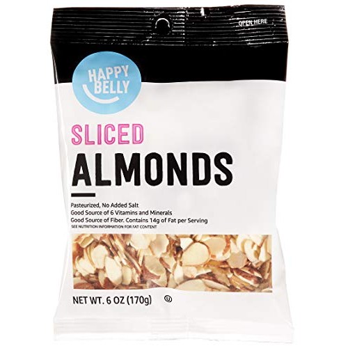 Amazon Brand - Happy Belly Sliced Almonds, 6 Ounce