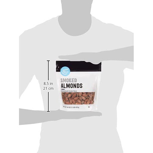 Amazon Brand - Happy Belly Smoked Almonds, 16 Ounce