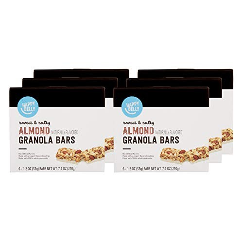 Amazon Brand - Happy Belly Sweet & Salty Almond Granola Bars, 6 ...