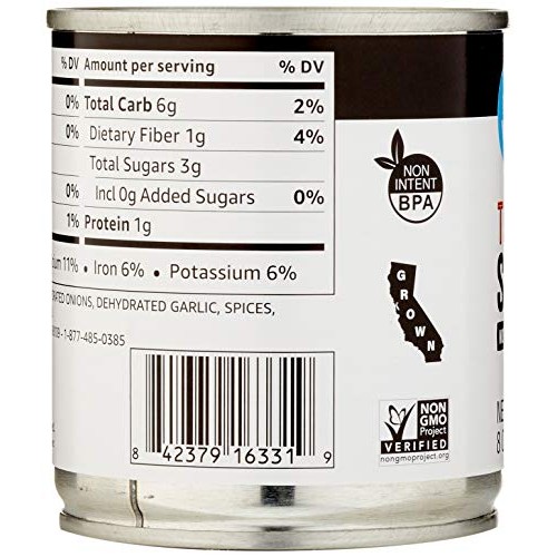 Amazon Brand - Happy Belly Tomato Sauce, No Salt Added, 8 Ounce