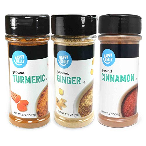 Amazon Brand - Happy Belly Wellness Spices Set: Turmeric, Ginger