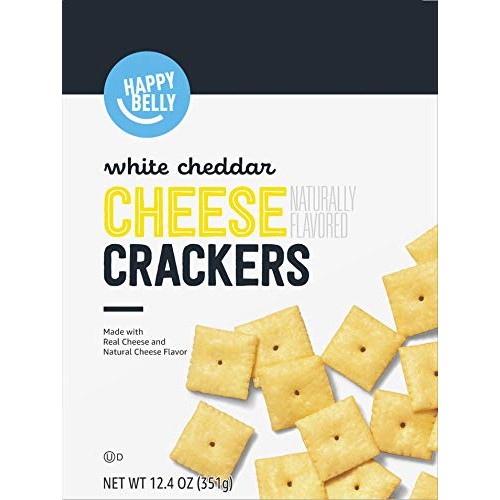 Amazon Brand – Happy Belly White Cheddar Cheese Cracker, 12.4 ounce
