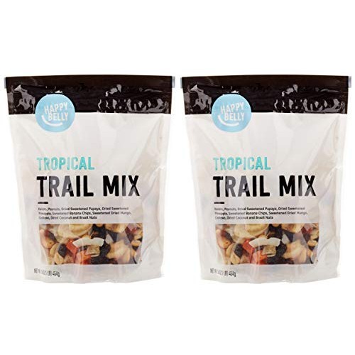 Amazon Brand - Happy Belly Tropical Trail Mix, 16 Oz Pack Of 2