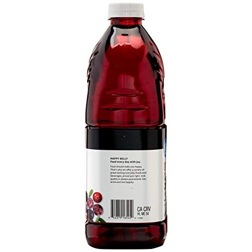 Happy Belly Grape Cranberry Juice Cocktail, 64 Fl Oz Bottle