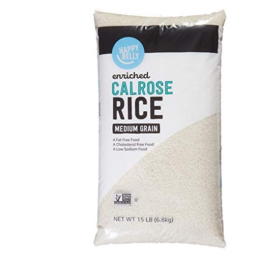 Happy Belly White Calrose Rice Medium Grain 15 Lb