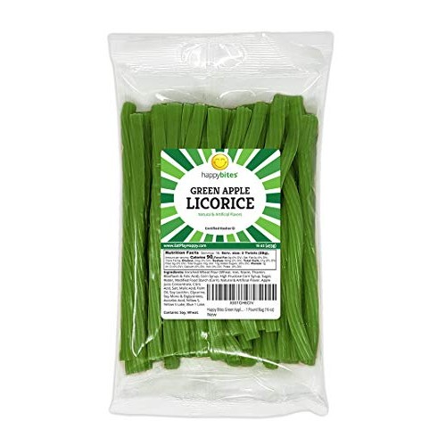 Happy Bites Green Apple Licorice Twists - Certified Kosher - Gou