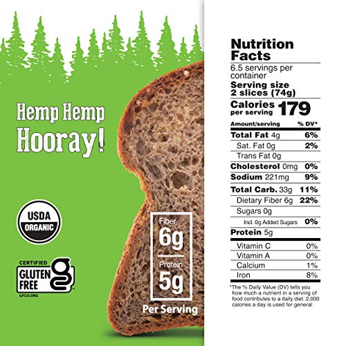 Happy Campers Hemp Hemp Hooray Gluten Free Bread, Multi-Grain, N