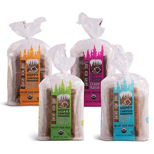 Happy Campers Variety Pack Gluten Free Bread, White Whole Grain,