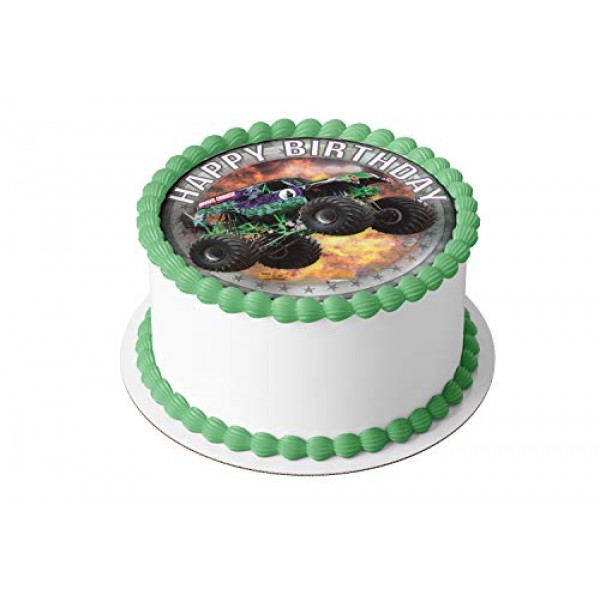 7.5 Inch Edible Cake Toppers – Monster Jam Line New Themed Birth...