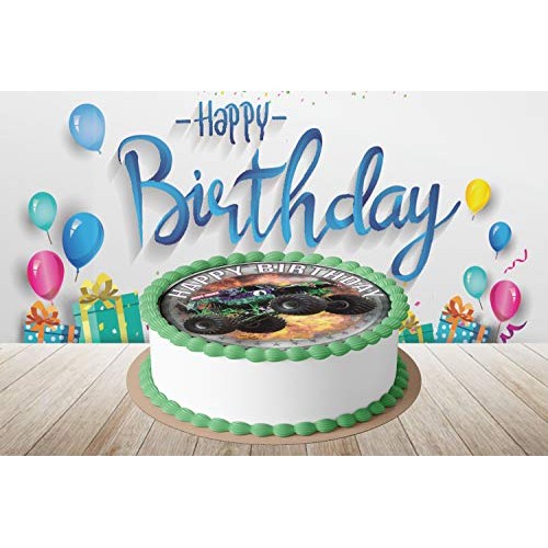 7.5 Inch Edible Cake Toppers – Monster Jam Line New Themed Birth