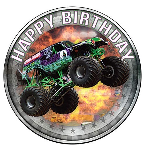 7.5 Inch Edible Cake Toppers – Monster Jam Line New Themed Birth