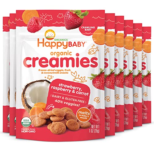 Happy Baby Organic Creamies Freeze-Dried Veggie &Amp; Fruit Snacks W