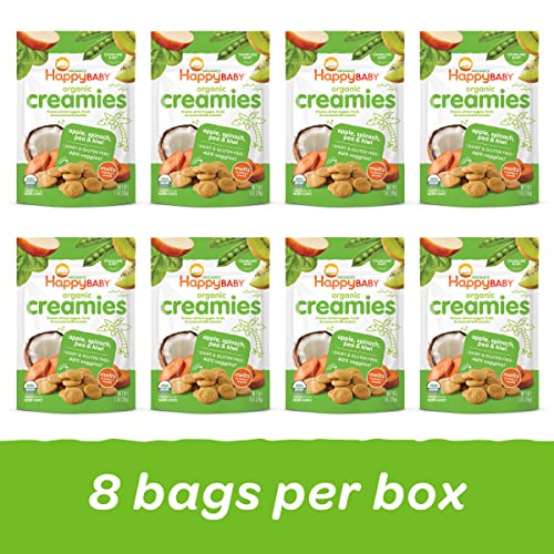 Happy Baby Organic Creamies Freeze-Dried Veggie &Amp; Fruit Snacks W